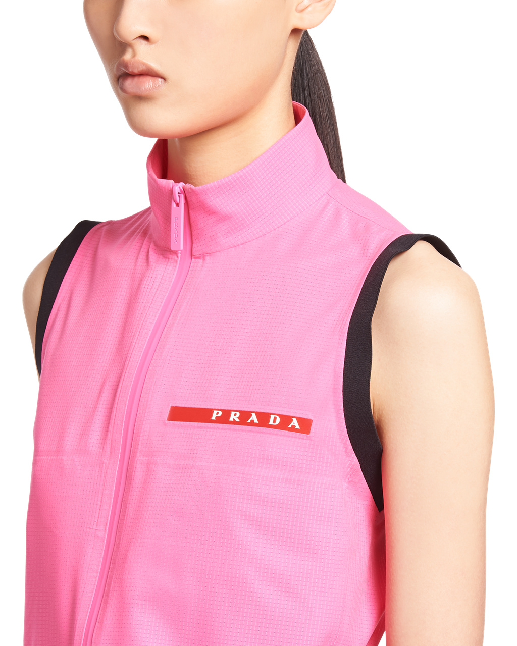 Prada Light Bi-stretch Cropped Vest Rózsaszín | FCHQWE459