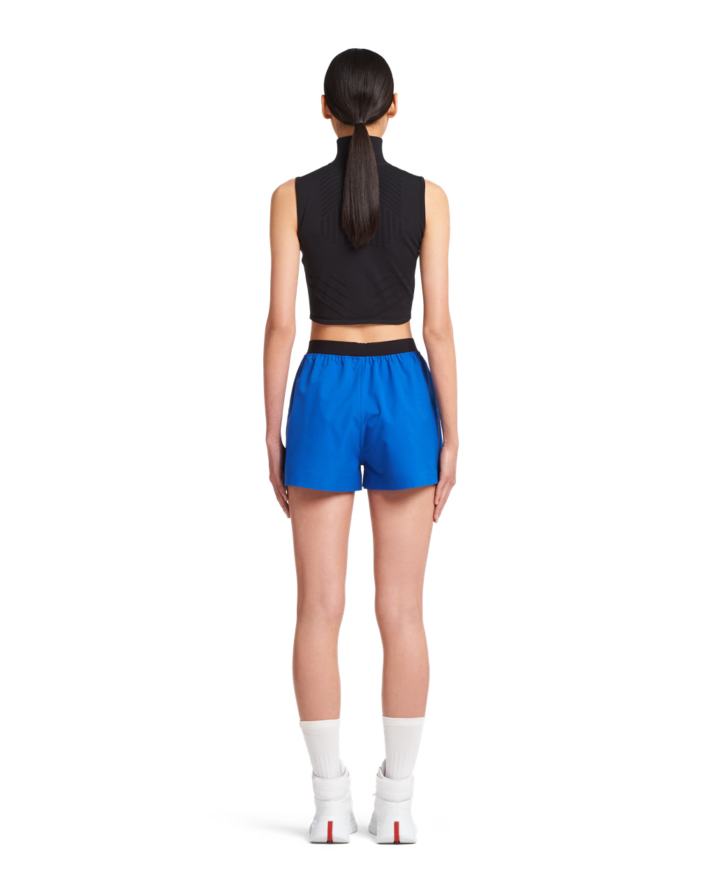 Prada Light Bi-stretch Shorts Kék | QXWDZO381