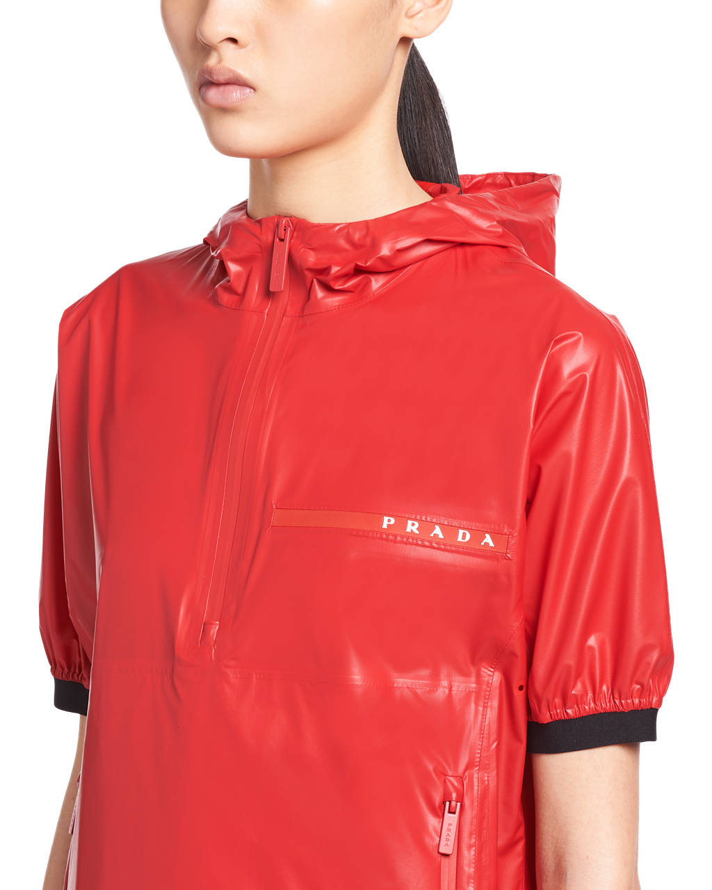 Prada Light Nylon Anorak Piros | FWGDXB487