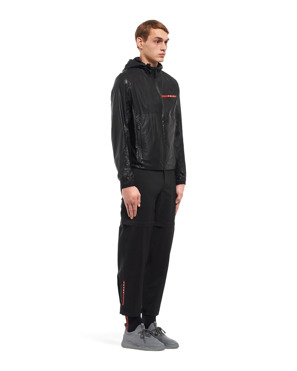 Prada Light Nylon Csuklyás Jacket Fekete | QXGPIF238