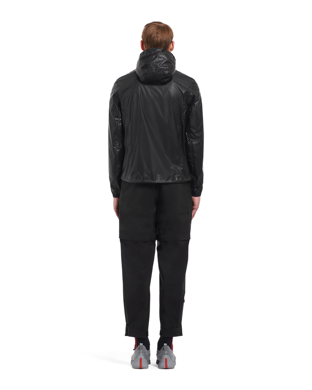 Prada Light Nylon Csuklyás Jacket Fekete | QXGPIF238