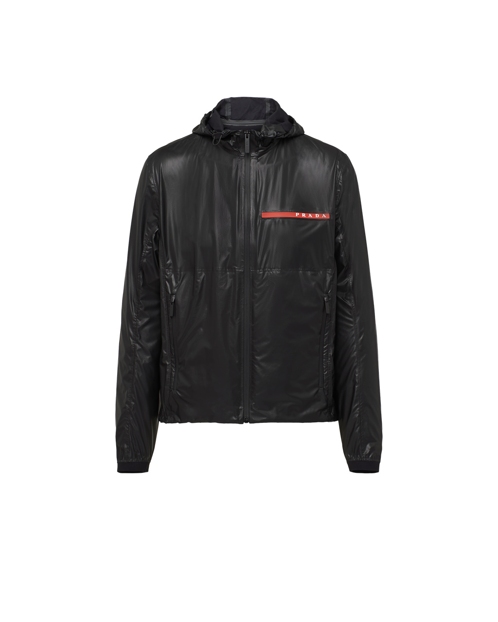 Prada Light Nylon Csuklyás Jacket Fekete | QXGPIF238