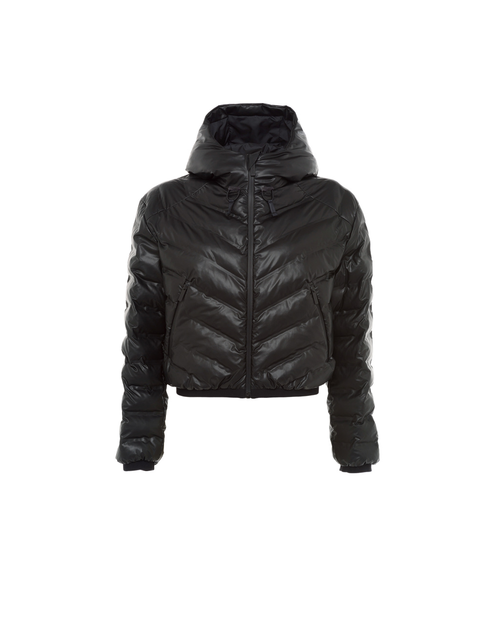 Prada Light Nylon Csuklyás Puffer Jacket Fekete | HJVMKL803