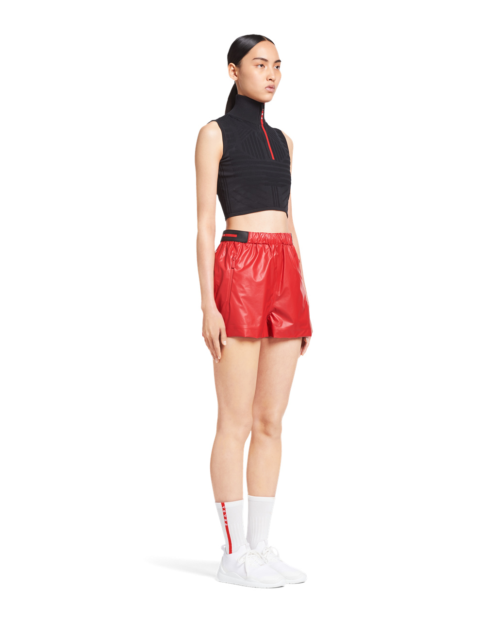 Prada Light Nylon Shorts Piros | NLIDJX416