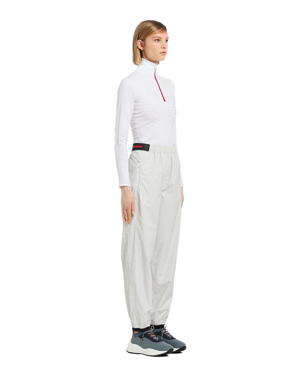 Prada Light Nylon Széles Cipő-leg Pants Fehér | JWDZVH896