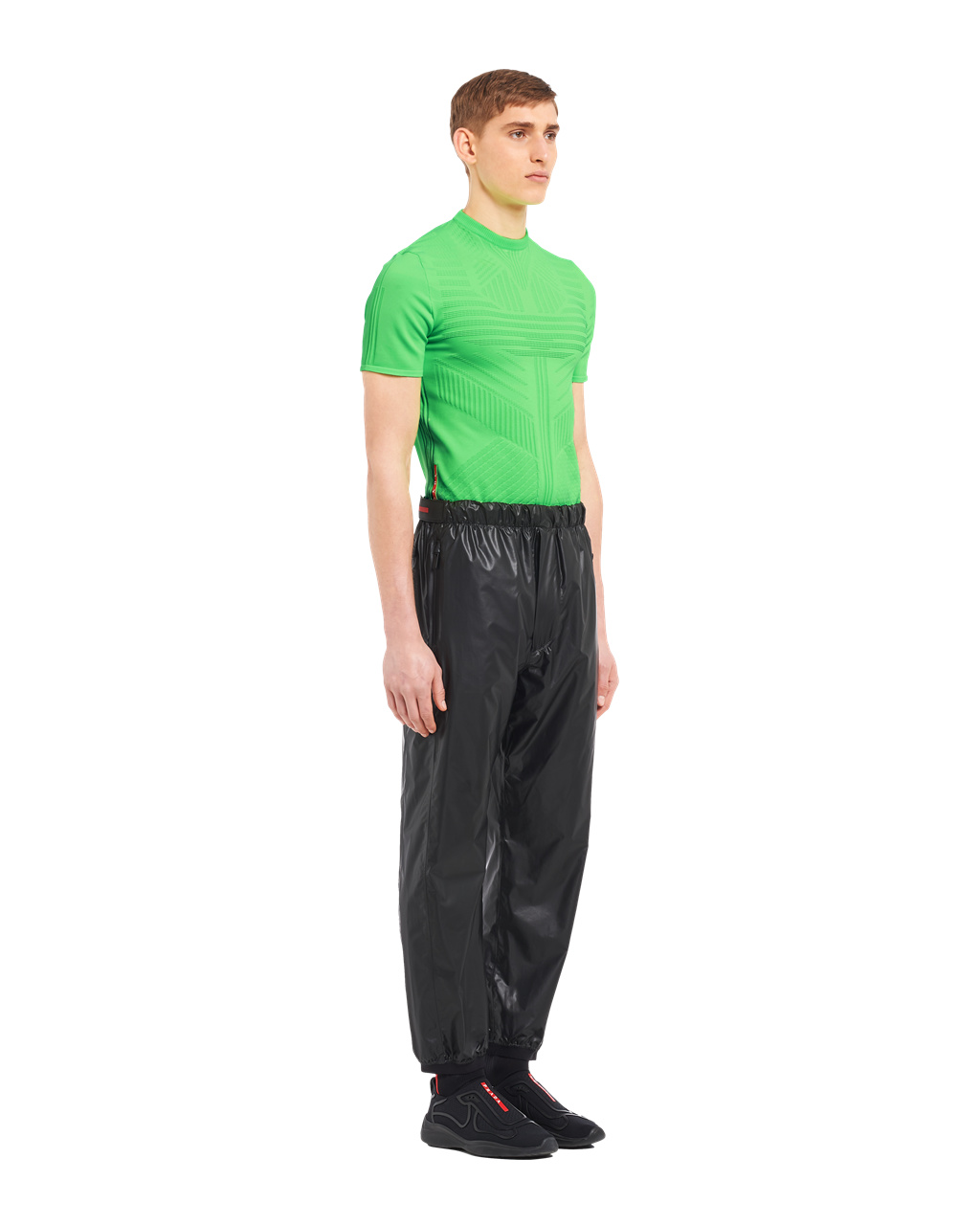 Prada Light Nylon Széles Cipő-leg Pants Fekete | KJYCAV493