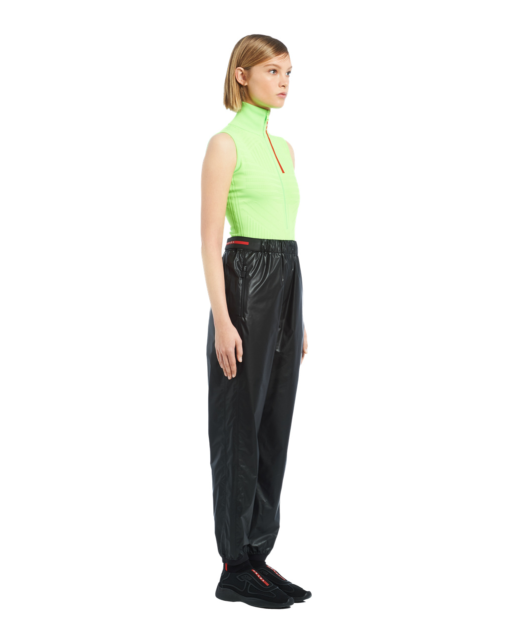 Prada Light Nylon Széles Cipő-leg Pants Fekete | THXIEQ356