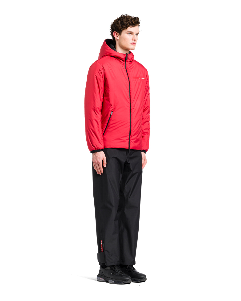 Prada Light Polyester Padded Jacket Piros | CDHROM871