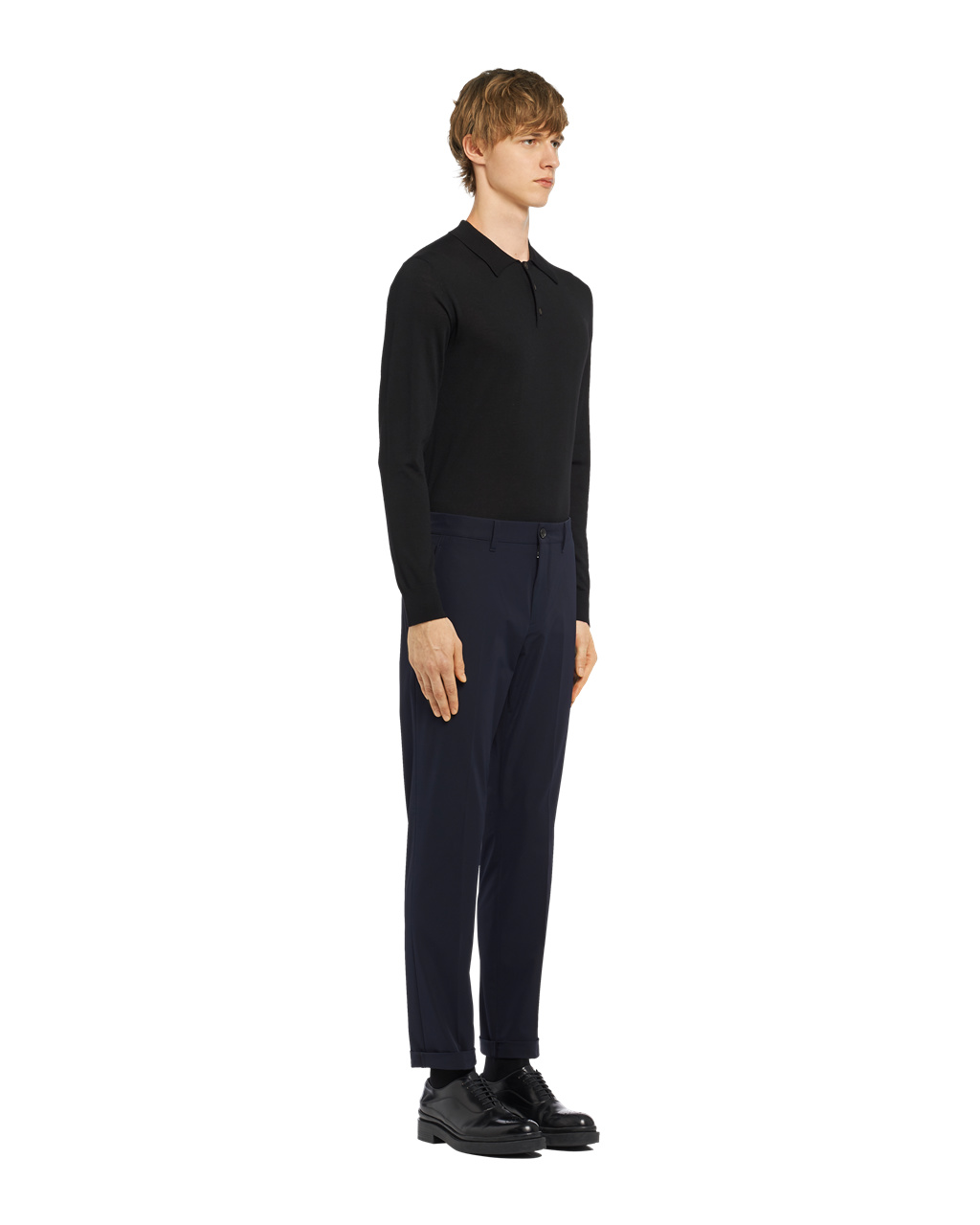 Prada Light Stretch Techno Fabric Trousers Sötétkék | HLNPOW920