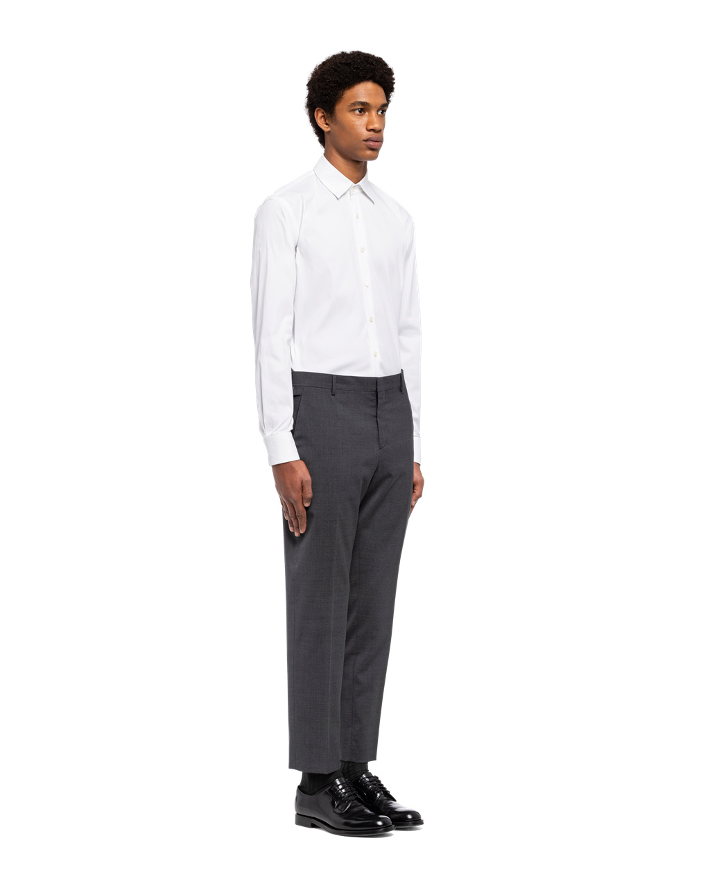 Prada Light Stretch Wool Trousers Slate Gray | HOQPXV650