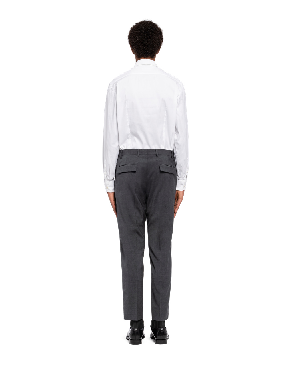 Prada Light Stretch Wool Trousers Slate Gray | HOQPXV650