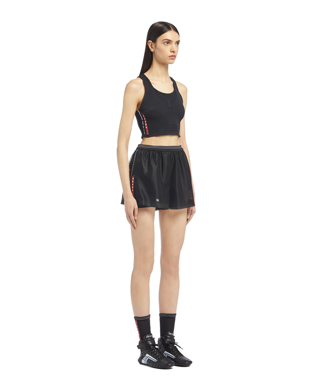 Prada Mesh Shorts Fekete | JMRYTB612