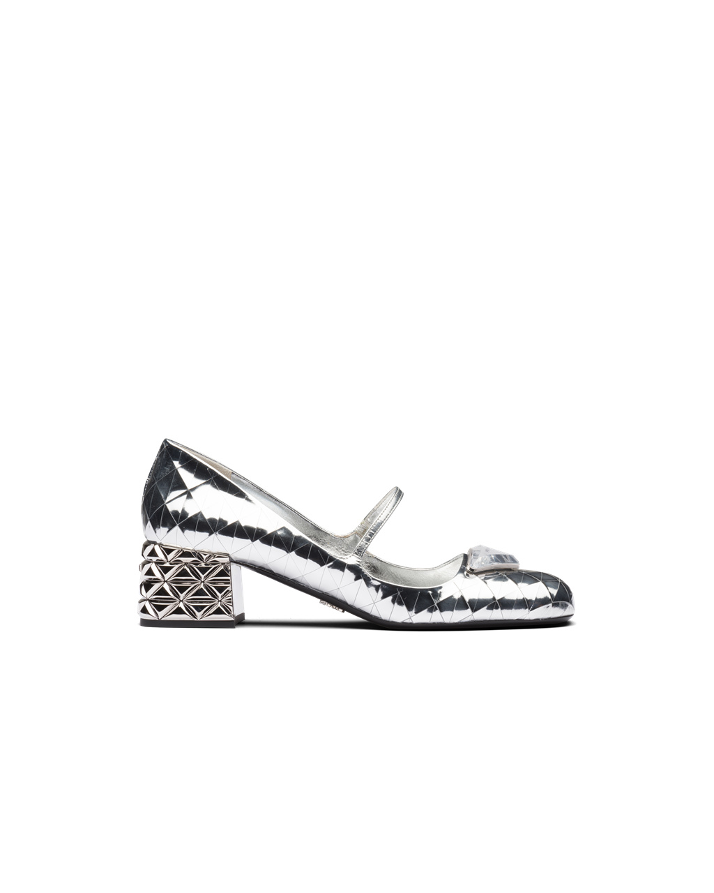 Prada Metallic Bőr Pumps Titán | HLUVTR297