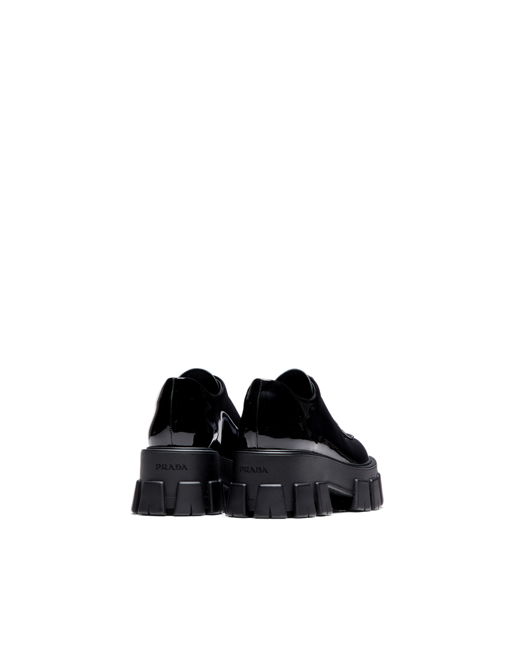 Prada Monolith Lakkbőr Bőr Csipke-up Shoes Fekete | GFNCAL091