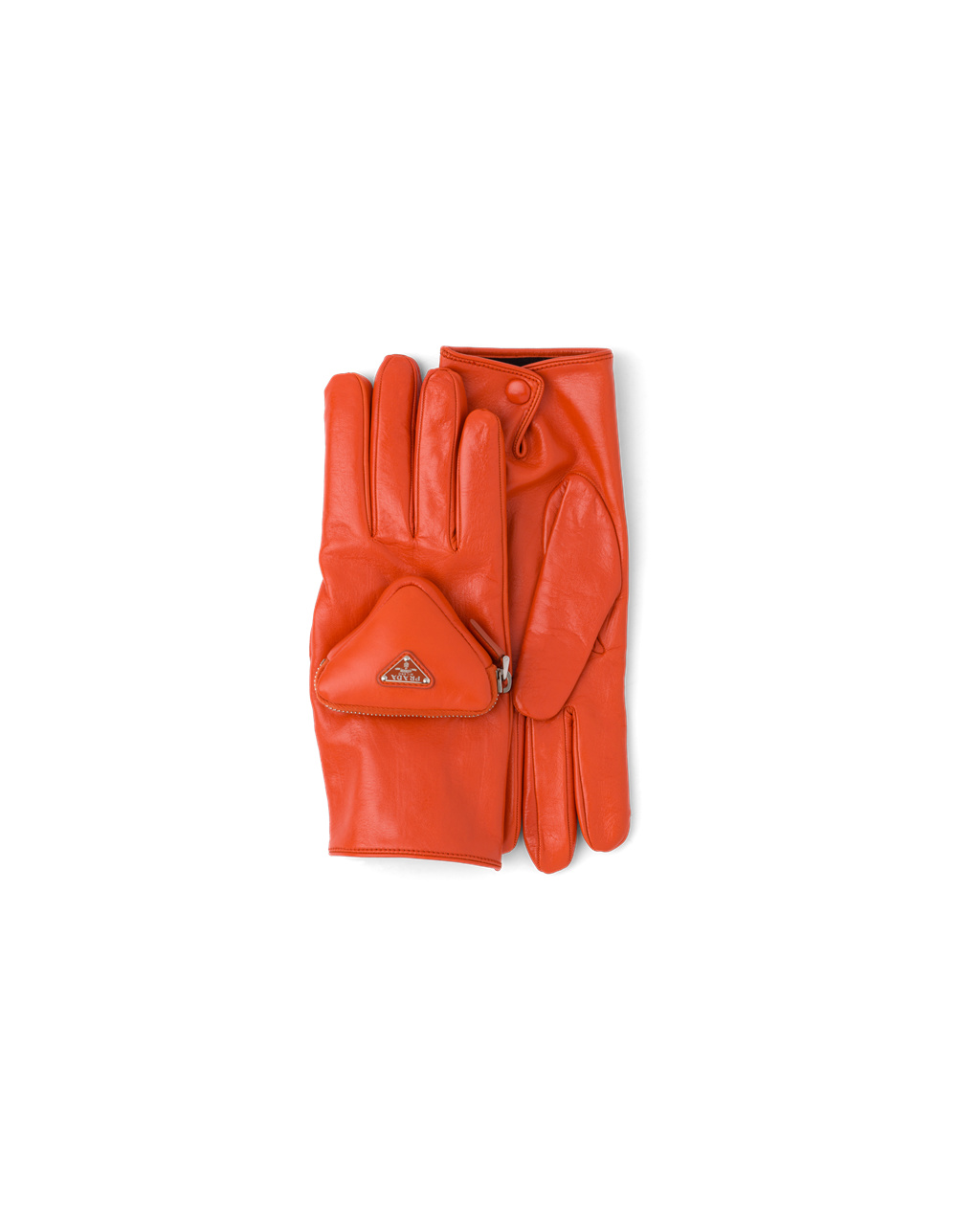 Prada Napa Bőr Gloves Narancssárga | ATPWJG426