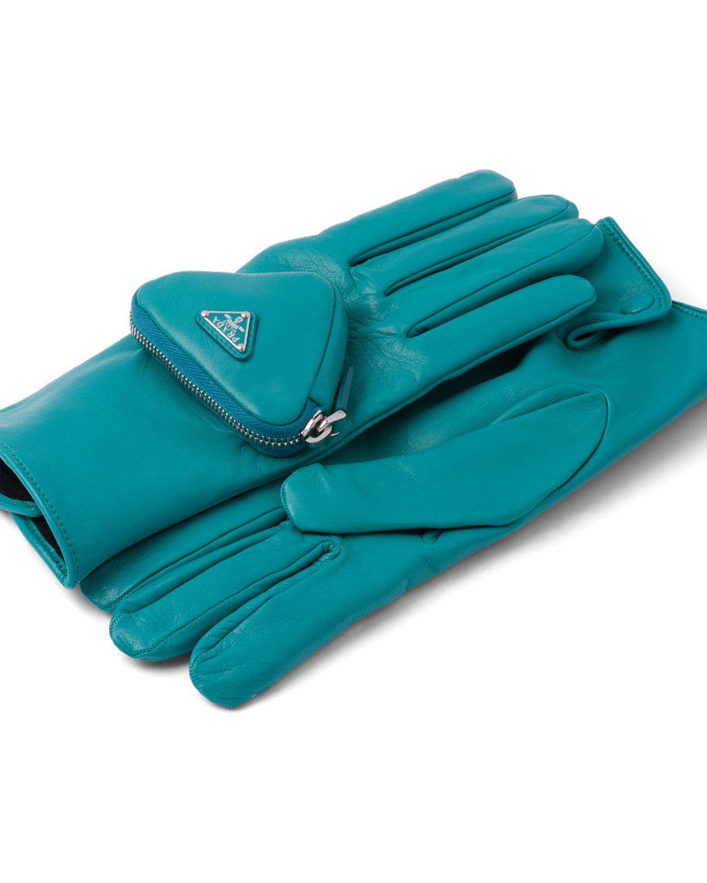 Prada Napa Bőr Gloves Pávakék | GZKNVD102