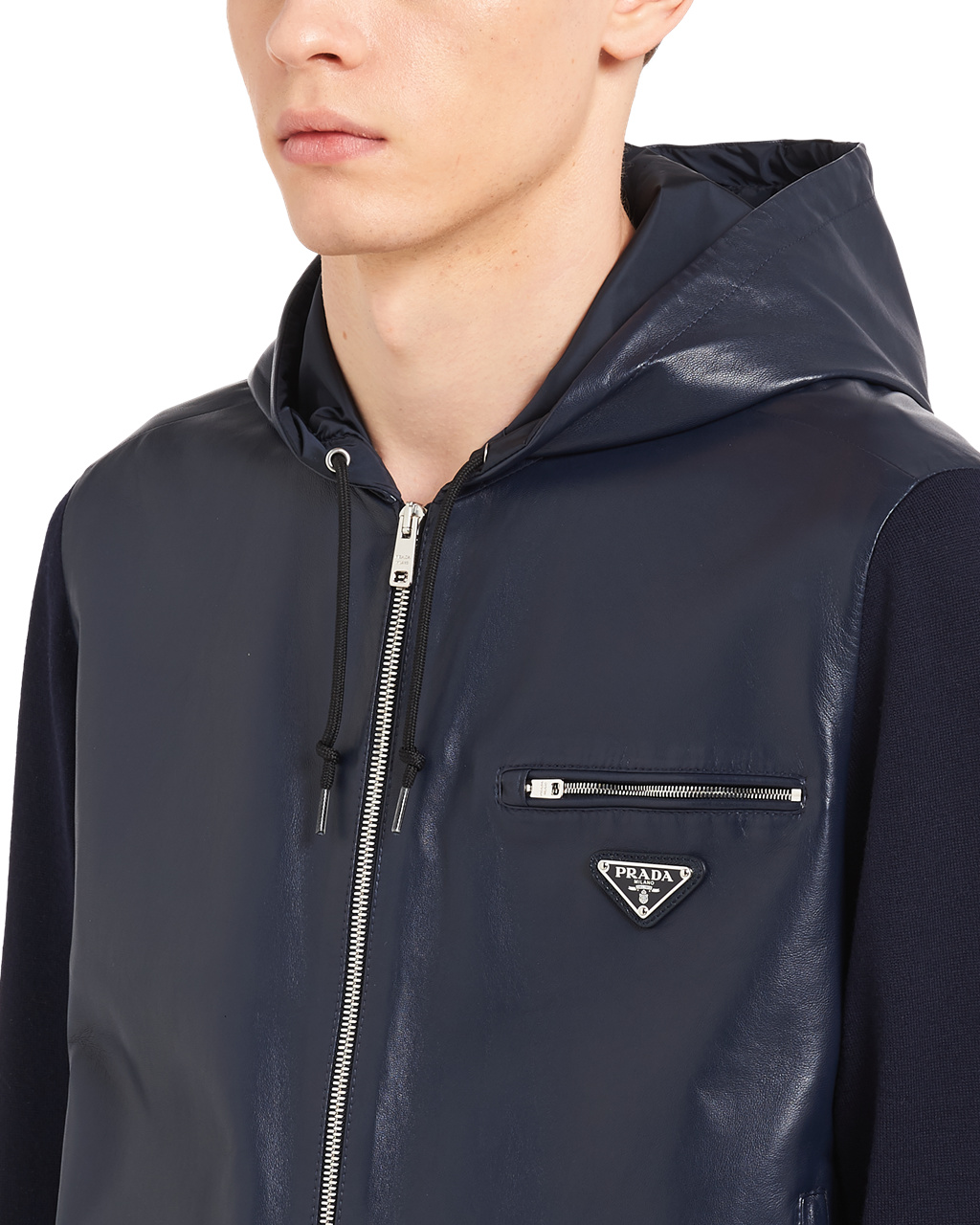 Prada Nappa Bőr Jacket Ultramarine | UNLQFB314