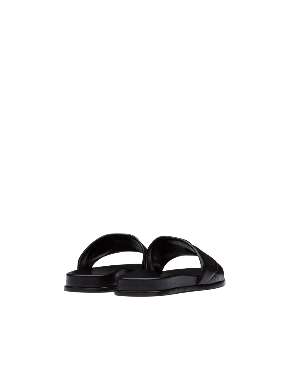 Prada Nappa Bőr Slides Fekete | ZIWUXK496