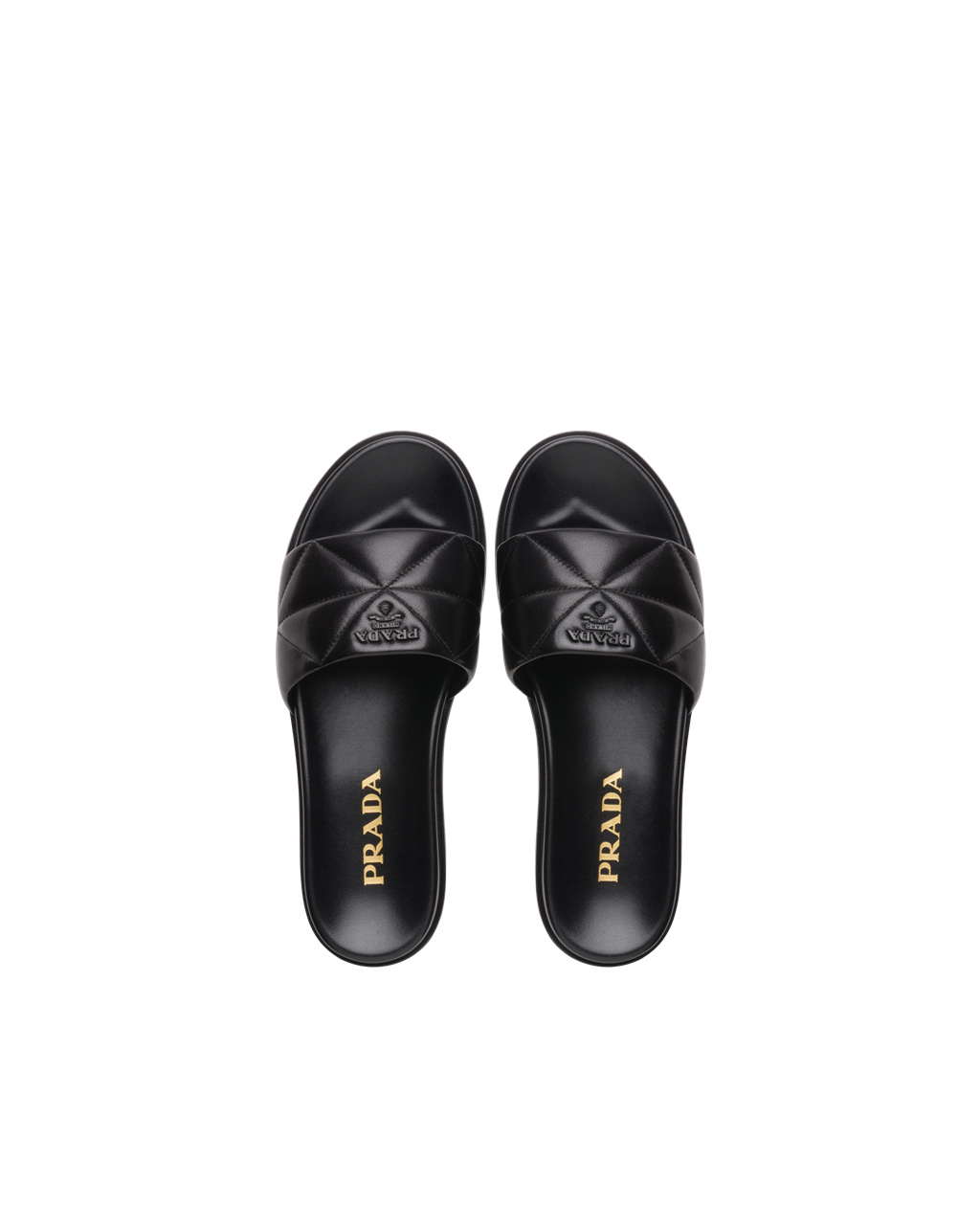 Prada Nappa Bőr Slides Fekete | ZIWUXK496