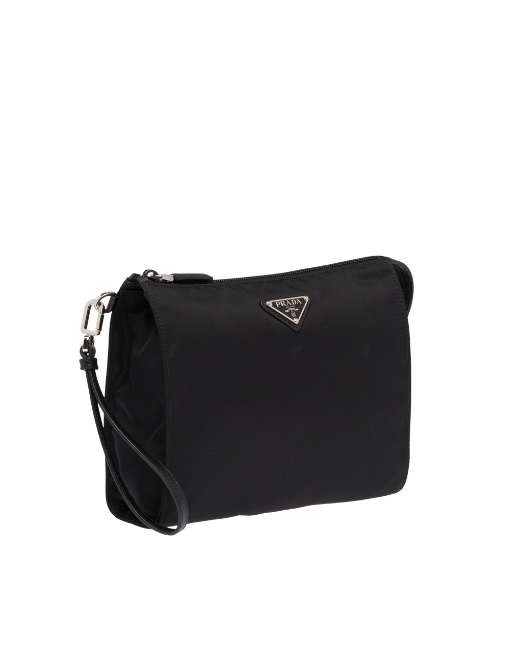 Prada Nylon And Saffiano Bőr Pouch Fekete | PEZKLX592