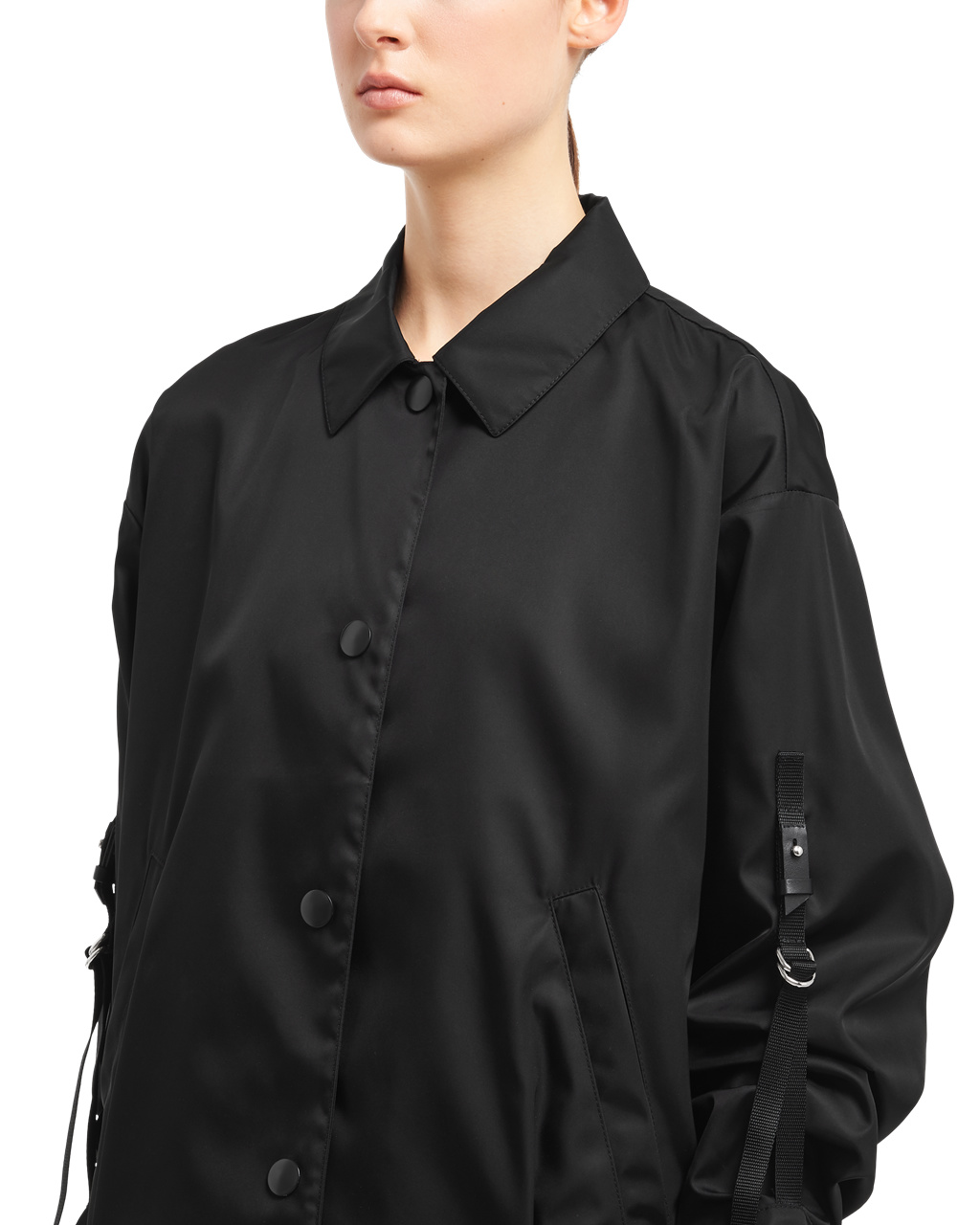 Prada Nylon Gabardine Blouson Jacket Fekete | YEIGPW680