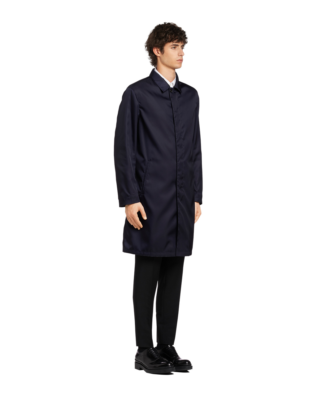 Prada Nylon Gabardine Raincoat Sötétkék | NIXOBL609