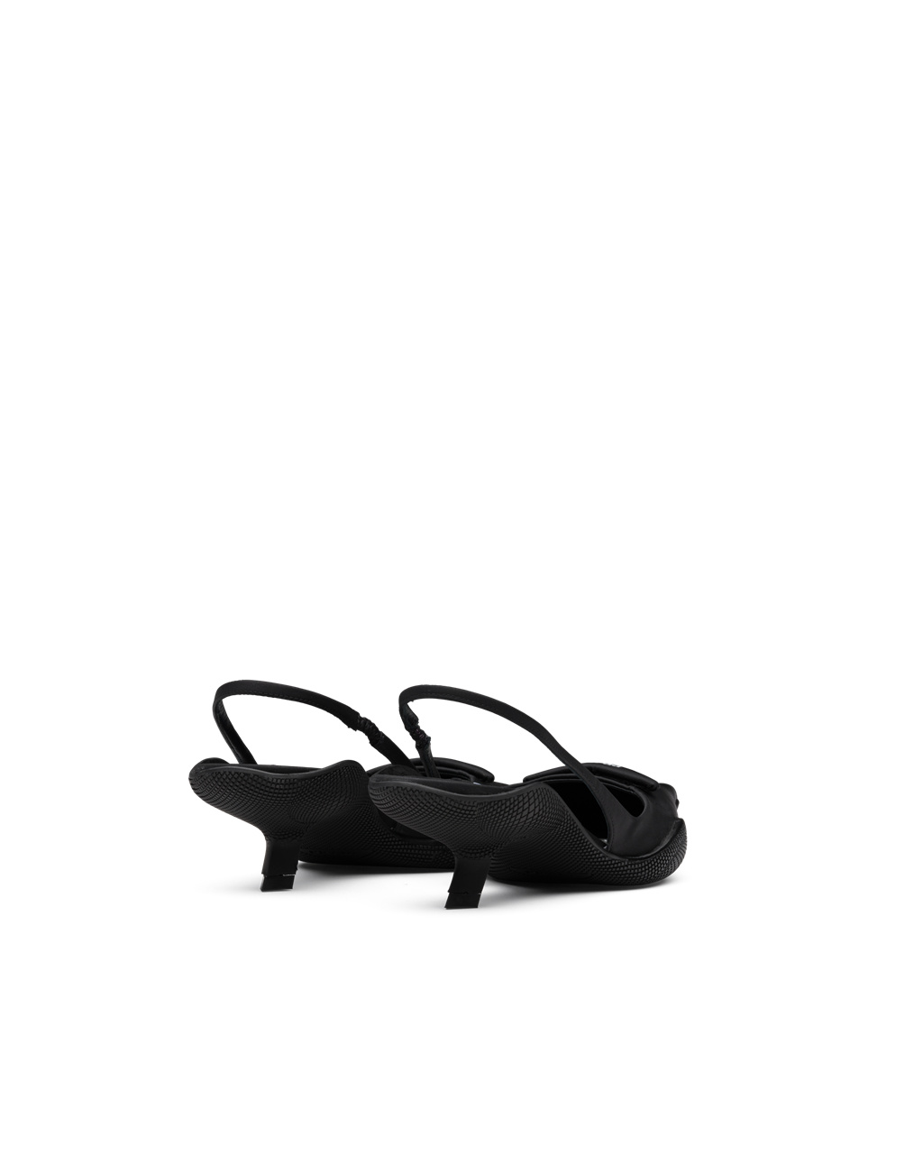 Prada Nylon Gabardine Slingback Pumps Fekete | BJDUPY530