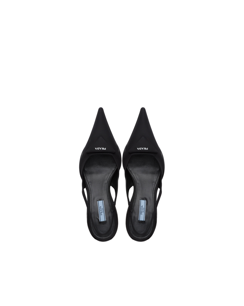 Prada Nylon Gabardine Slingback Pumps Fekete | BJDUPY530