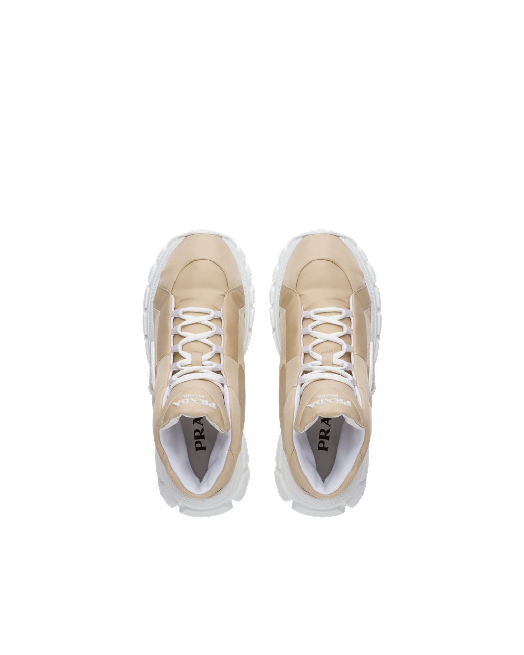 Prada Nylon Gabardine Sneakers Bézs | TKQXSW934