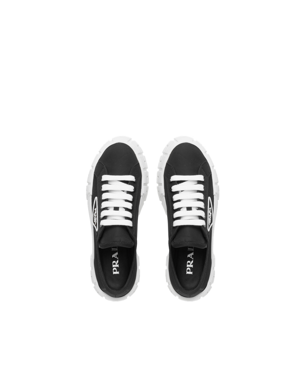 Prada Nylon Gabardine Sneakers Fekete Fehér | IVNDEQ501