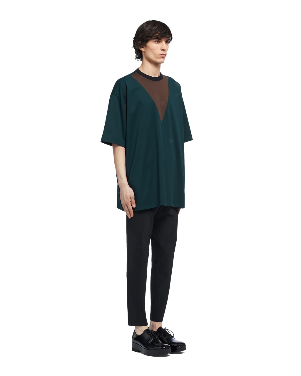 Prada Oversized Pamut T-shirt Zöld | BQVHWM793