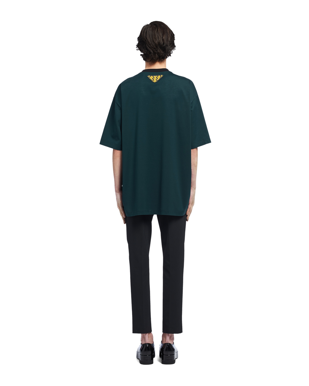 Prada Oversized Pamut T-shirt Zöld | BQVHWM793