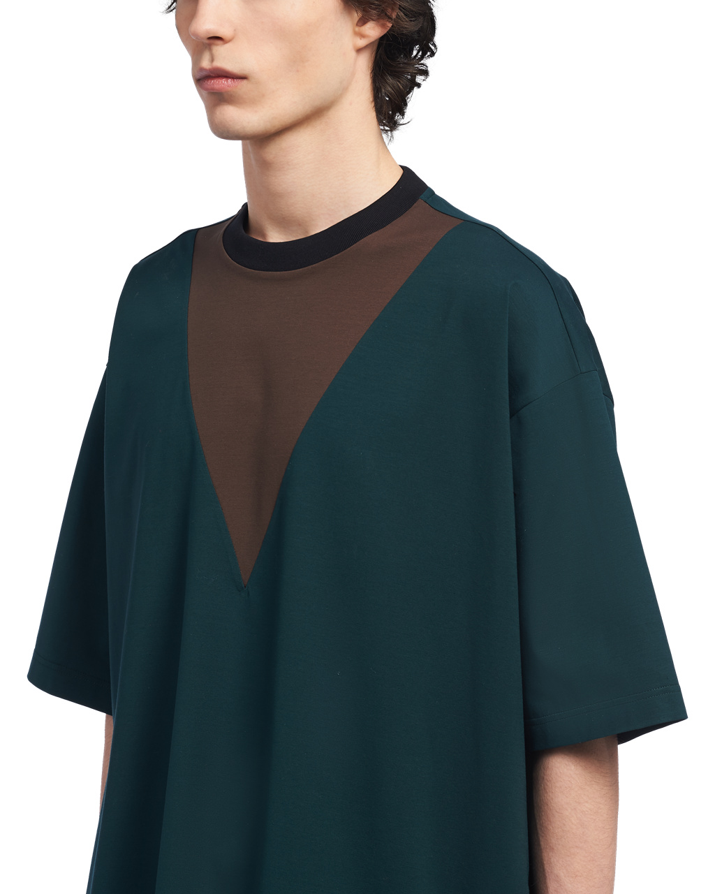 Prada Oversized Pamut T-shirt Zöld | BQVHWM793