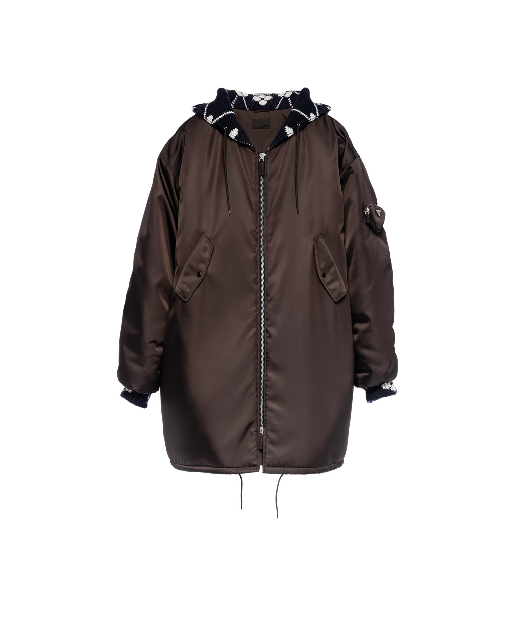 Prada Oversized Re-nylon Raincoat Sötétbarna | ODXABN679