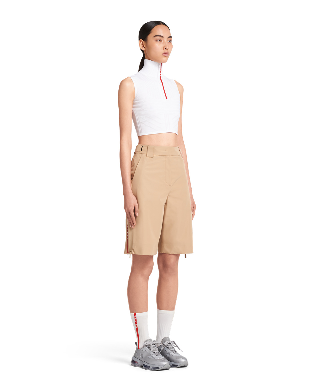 Prada Oversized Technical Fabric Bermudas Cord | GVATFY598