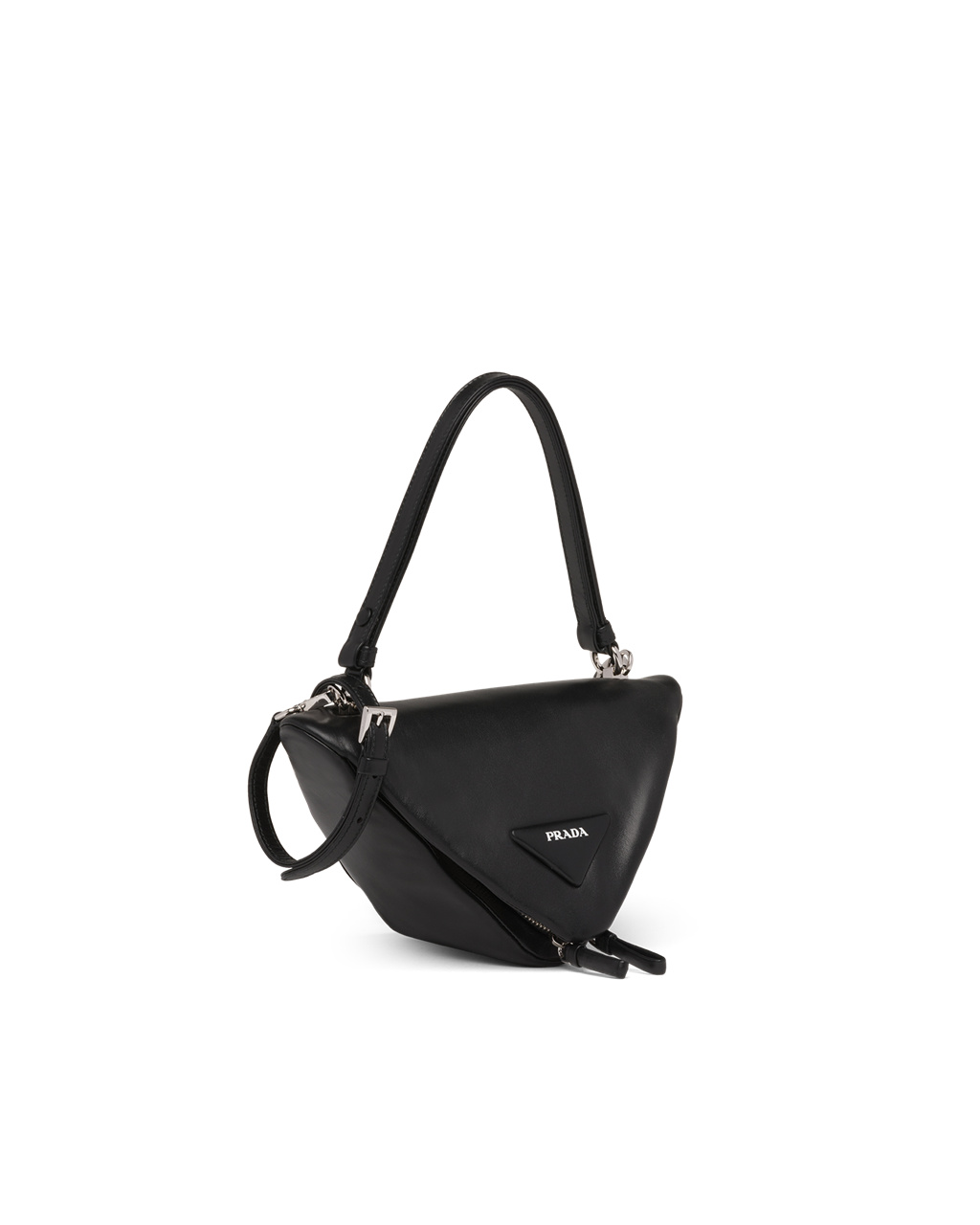 Prada Padded Nappa Bőr Handbag Fekete | URYKLZ586