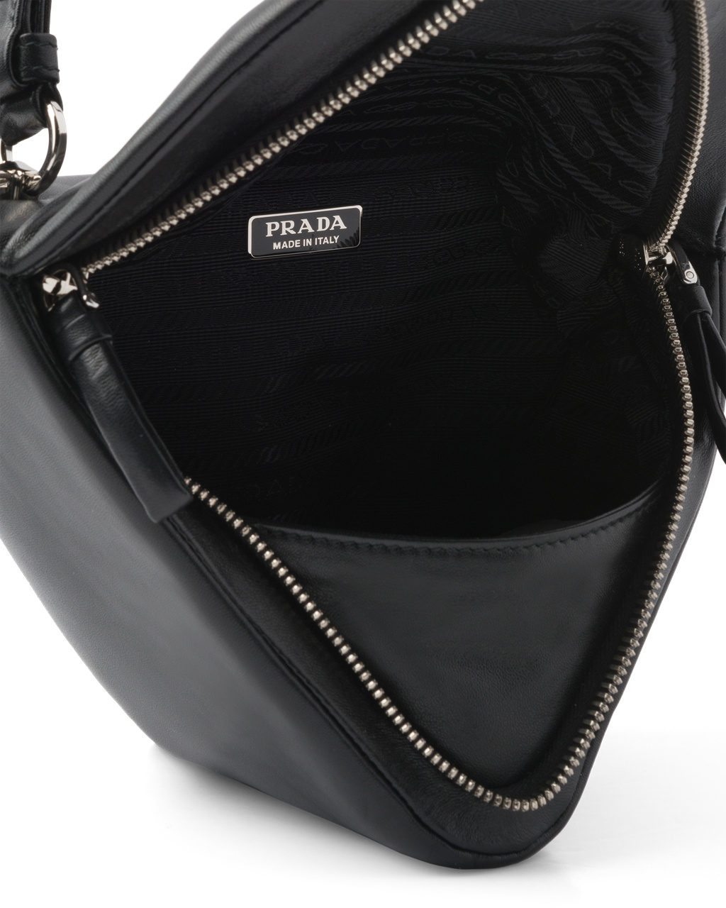 Prada Padded Nappa Bőr Handbag Fekete | URYKLZ586