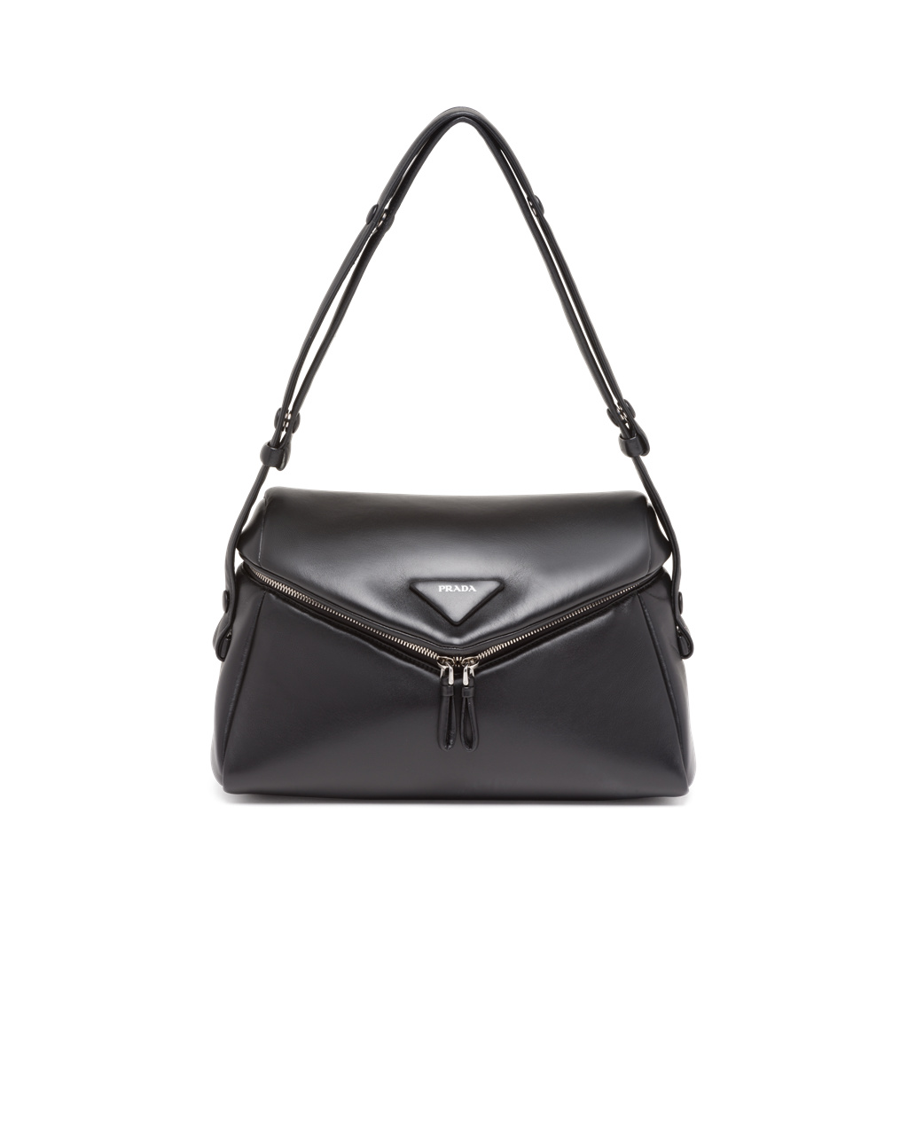 Prada Padded Nappa Bőr Prada Signaux Bag Fekete | RQUZBJ102