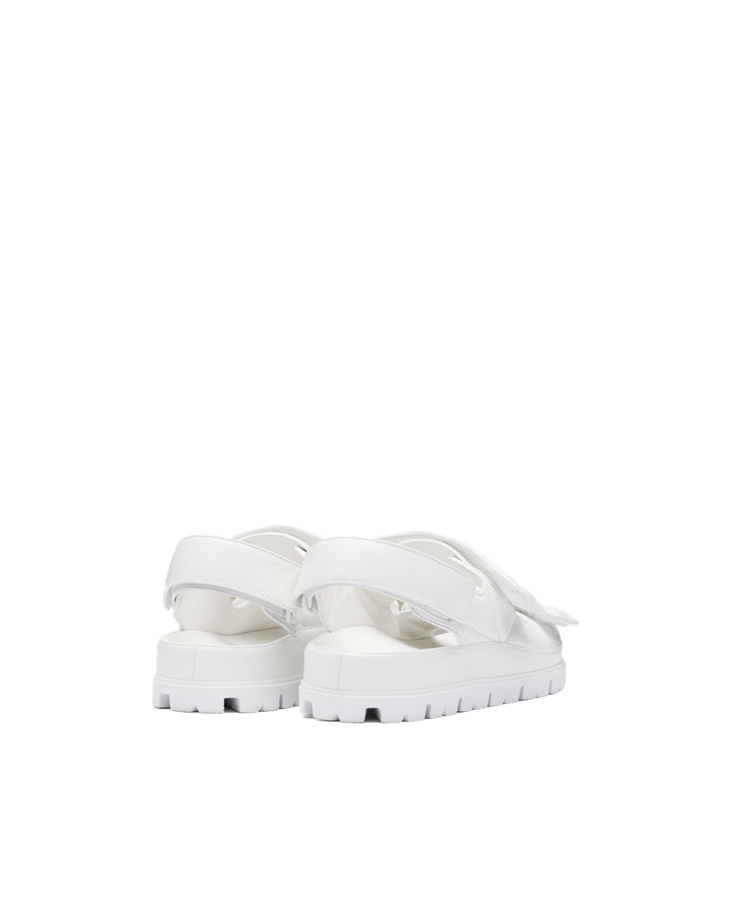 Prada Padded Nappa Bőr Sandals Fehér | MEYXHA756