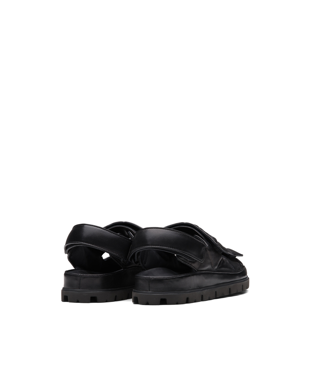 Prada Padded Nappa Bőr Sandals Fekete | ECFGPZ094