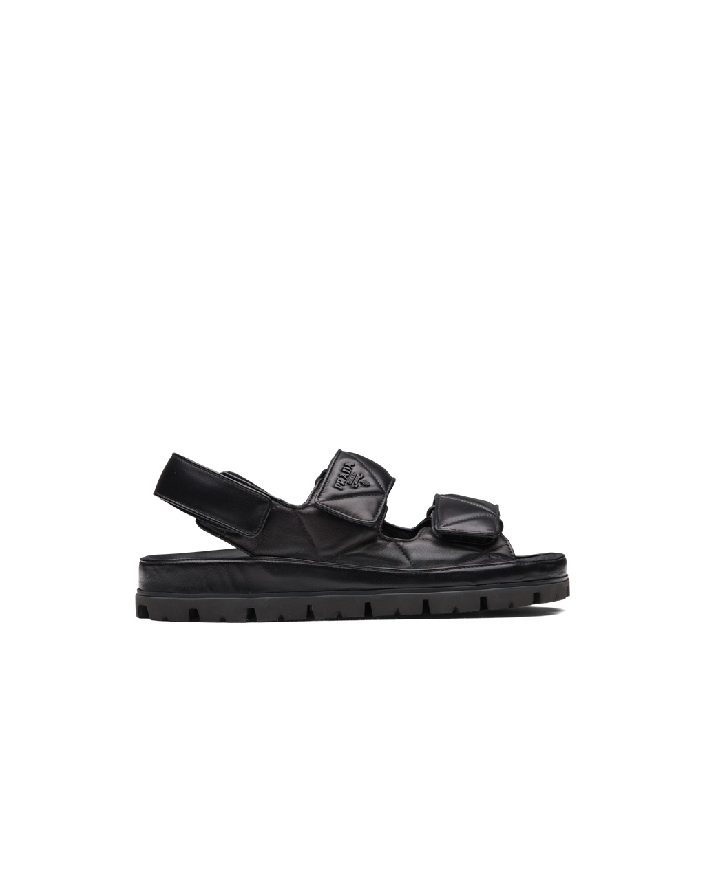 Prada Padded Nappa Bőr Sandals Fekete | ECFGPZ094