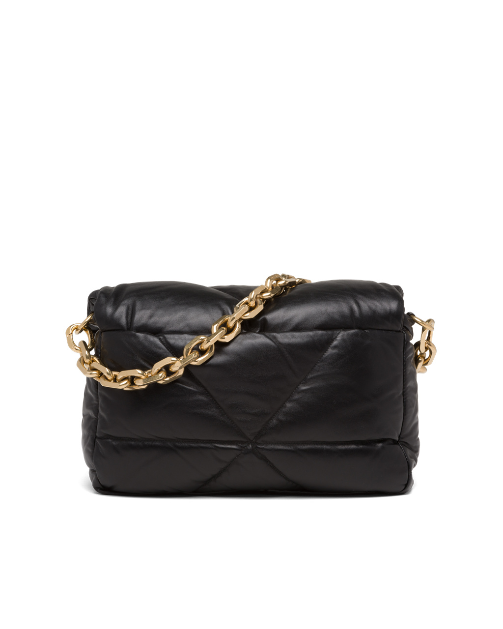 Prada Padded Nappa Bőr Shoulder Bag Fekete | HGENZC491