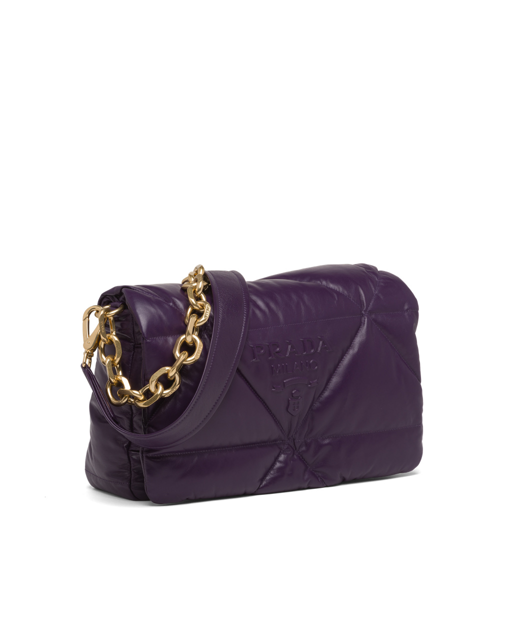 Prada Padded Nappa Bőr Shoulder Bag Violet | BYMPSV958