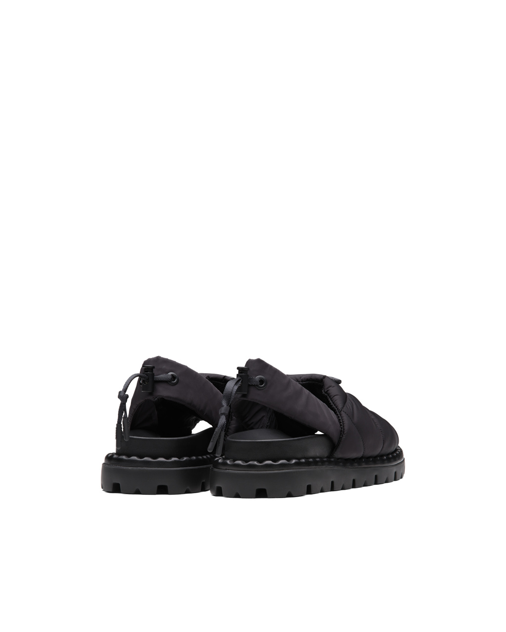 Prada Padded Nylon Sandals Fekete | LQJESH297