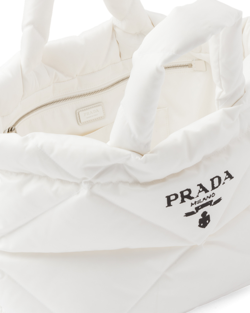 Prada Padded Re-nylon Tote Bag Fehér | QJZNTO946