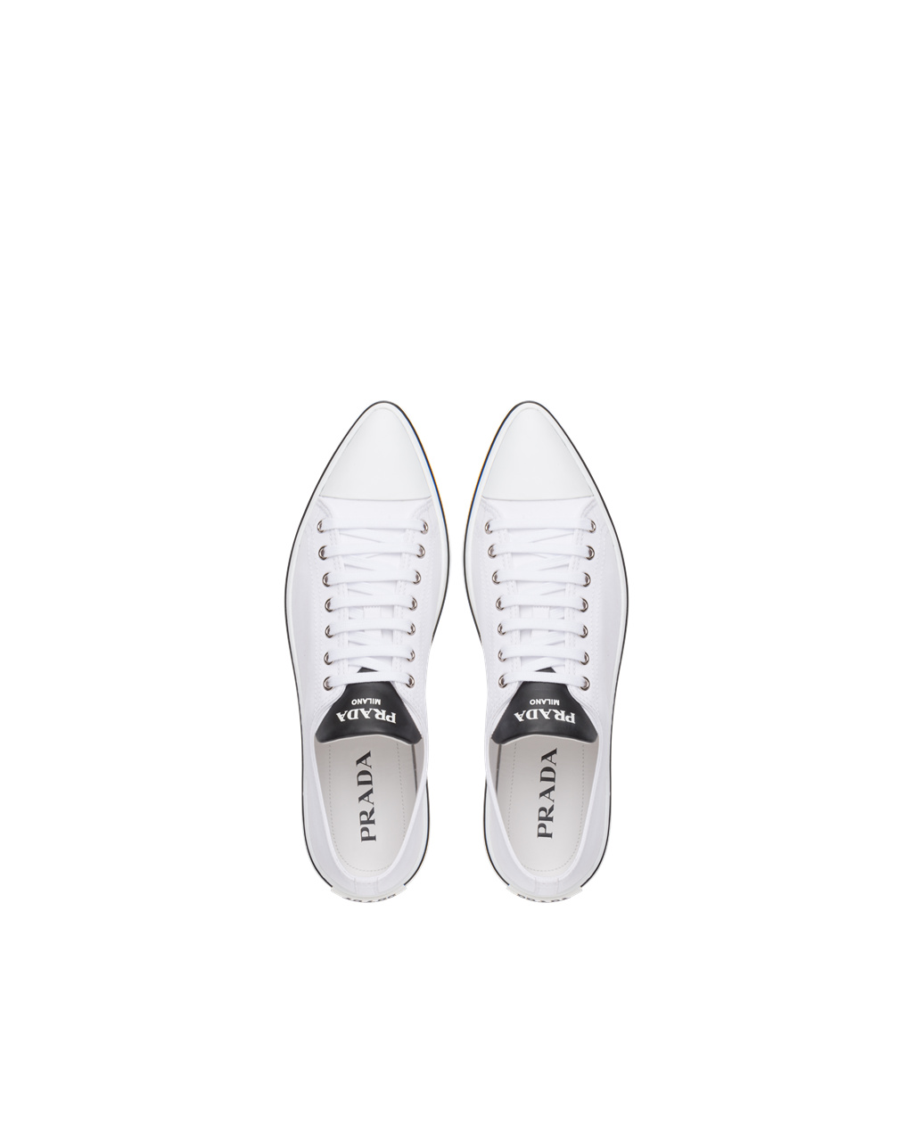 Prada Pamut Gabardine Pointy Sneakers Fehér | QRAEUB409