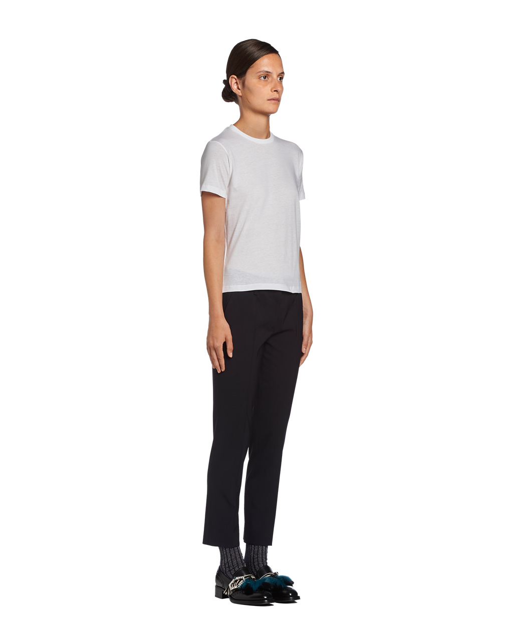 Prada Pamut Jersey T-shirt, 3 Pack Set Fehér | YIVPGX940