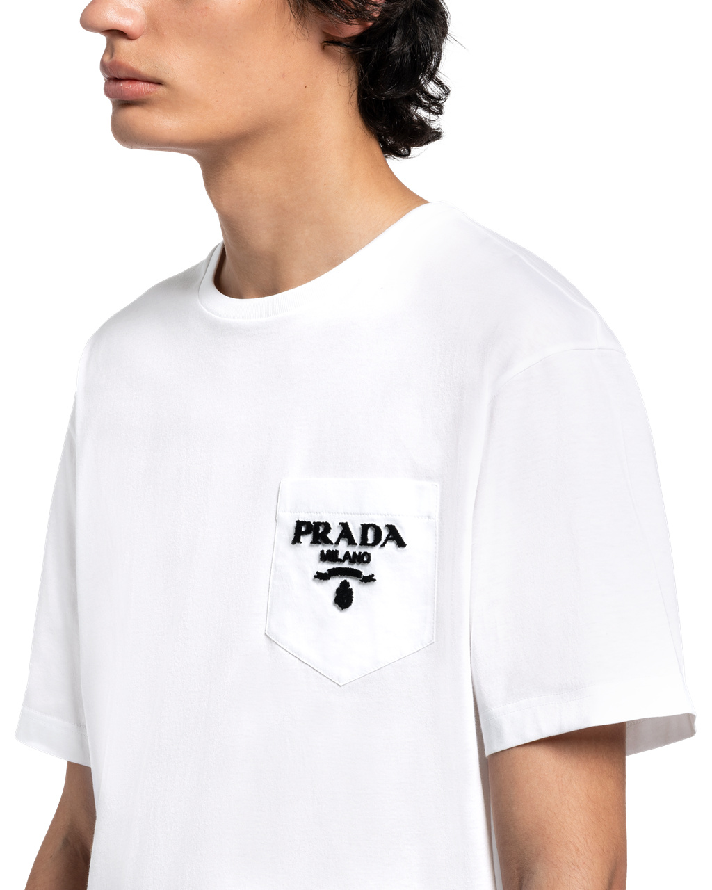 Prada Pamut T-shirt Fehér | AFIBUK846