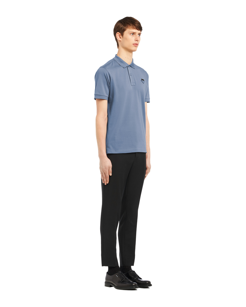 Prada Piqué Polo Shirt Kék | RKAFUT243