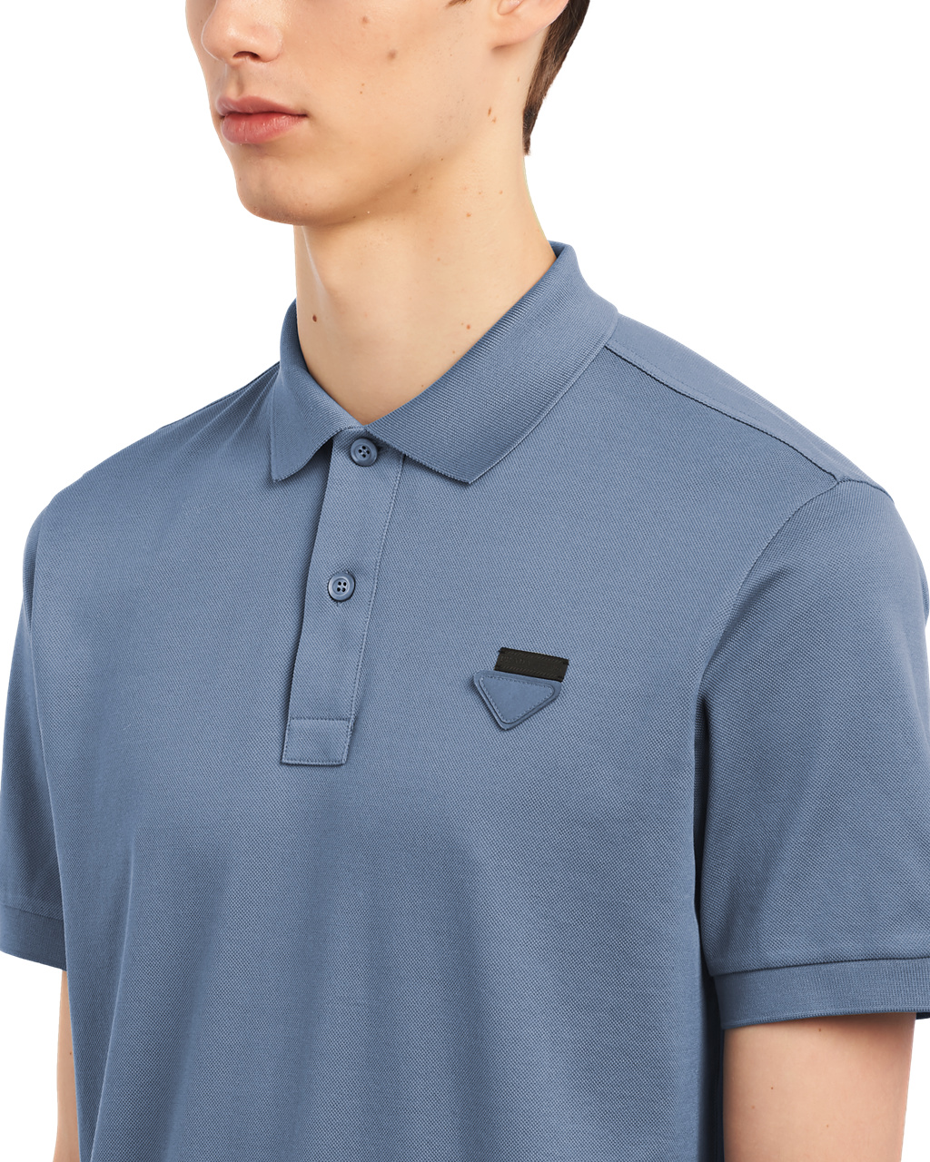 Prada Piqué Polo Shirt Kék | RKAFUT243